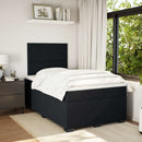 kontinentalseng med madras 120x190 cm velour sort