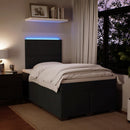 kontinentalseng med madras 120x190 cm velour sort