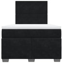 kontinentalseng med madras 120x190 cm velour sort