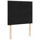 kontinentalseng med madras 120x190 cm velour sort