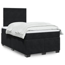kontinentalseng med madras 120x190 cm velour sort