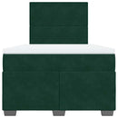 kontinentalseng med madras 120x190 cm velour mørkegrøn