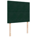 kontinentalseng med madras 120x190 cm velour mørkegrøn