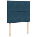 kontinentalseng med madras 120x190 cm velour blå