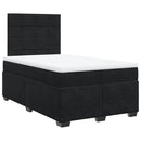 kontinentalseng med madras 120x190 cm velour sort