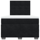 kontinentalseng med madras 120x190 cm velour sort