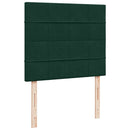 kontinentalseng med madras 120x190 cm velour mørkegrøn