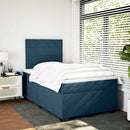 kontinentalseng med madras 120x190 cm velour blå