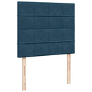 kontinentalseng med madras 120x190 cm velour blå