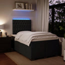 kontinentalseng med madras 120x190 cm velour sort