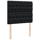 kontinentalseng med madras 120x190 cm velour sort
