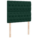 kontinentalseng med madras 120x190 cm velour mørkegrøn