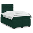 kontinentalseng med madras 120x190 cm velour mørkegrøn
