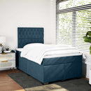 kontinentalseng med madras 120x190 cm velour blå