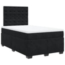 kontinentalseng med madras 120x190 cm velour sort