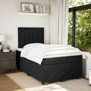 kontinentalseng med madras 120x190 cm velour sort