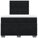 kontinentalseng med madras 120x190 cm velour sort