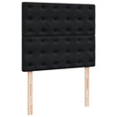 kontinentalseng med madras 120x190 cm velour sort