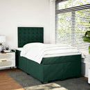 kontinentalseng med madras 120x190 cm velour mørkegrøn