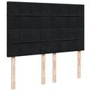kontinentalseng med madras 160x200 cm fløjl sort
