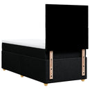 kontinentalseng med madras 80x200 cm stof sort
