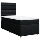 kontinentalseng med madras 80x200 cm stof sort