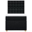 kontinentalseng med madras 80x200 cm stof sort