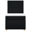 kontinentalseng med madras 90x190 cm stof sort