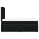 kontinentalseng med madras 90x190 cm stof sort