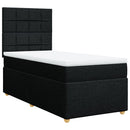 kontinentalseng med madras 90x190 cm stof sort