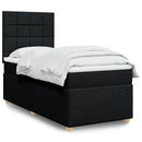 kontinentalseng med madras 90x190 cm stof sort