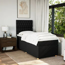 kontinentalseng med madras 90x190 cm stof sort