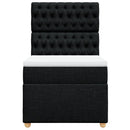 kontinentalseng med madras 90x190 cm stof sort