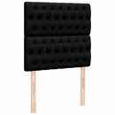 kontinentalseng med madras 90x190 cm stof sort