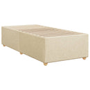 kontinentalseng med madras 90x190 cm stof cremefarvet