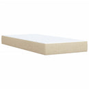 kontinentalseng med madras 90x190 cm stof cremefarvet