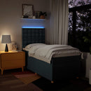 kontinentalseng med madras 90x190 cm stof blå