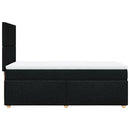 kontinentalseng med madras 90x200 cm stof sort