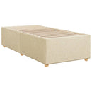 kontinentalseng med madras 90x200 cm stof cremefarvet