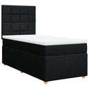 kontinentalseng med madras 90x200 cm stof sort