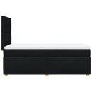 kontinentalseng med madras 90x200 cm stof sort
