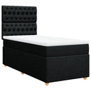 kontinentalseng med madras 90x200 cm stof sort