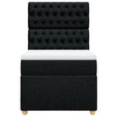 kontinentalseng med madras 90x200 cm stof sort