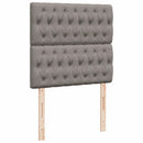 kontinentalseng med madras 90x200 cm stof gråbrun