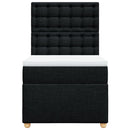 kontinentalseng med madras 90x200 cm stof sort