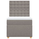 kontinentalseng med madras 90x200 cm stof gråbrun