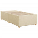 kontinentalseng med madras 90x200 cm stof cremefarvet