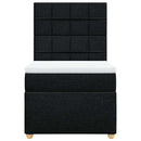 kontinentalseng med madras 100x200 cm stof sort