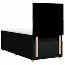 kontinentalseng med madras 100x200 cm stof sort