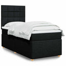 kontinentalseng med madras 100x200 cm stof sort